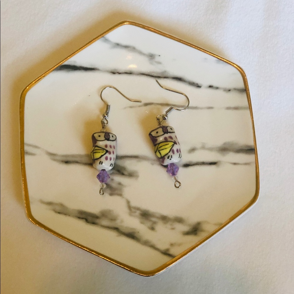 Owloysius the Owl Earrings (Handmade)